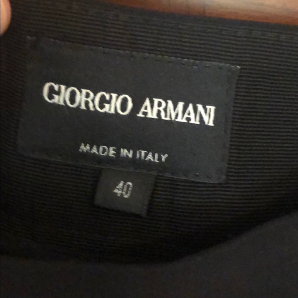 Giorgio Armani Black size 40 wide leg slacks